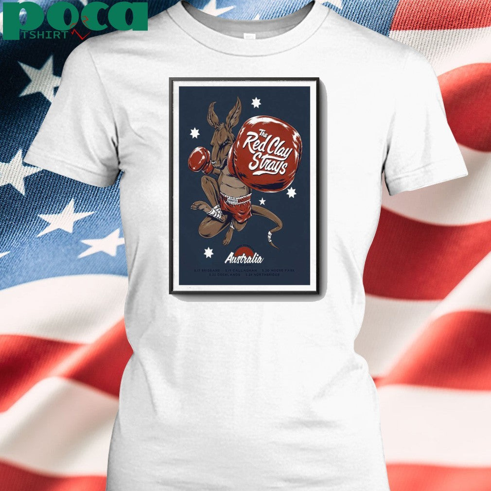 05 17 2025 Brisbane, Australia The Red Clay Strays Poster shirt