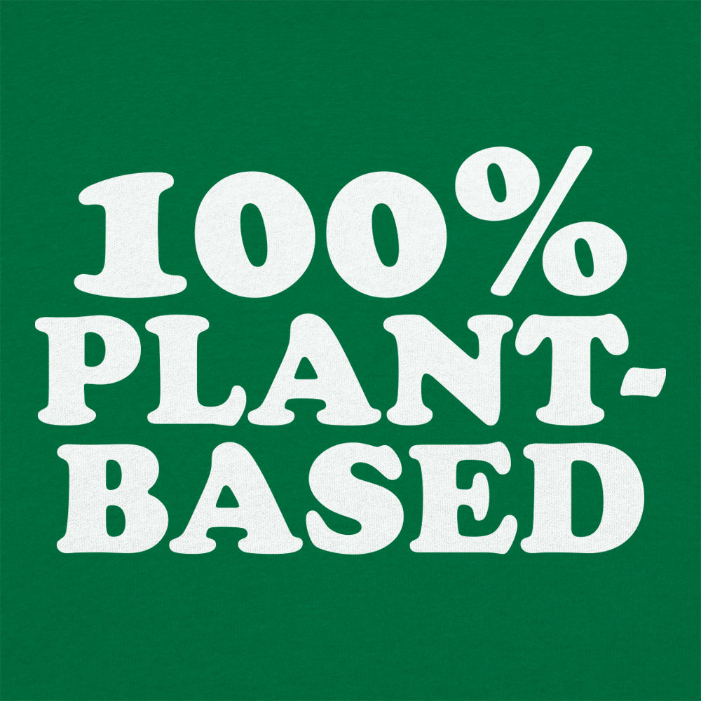 100% Plant Based Vegan Vegetarian Slogan
