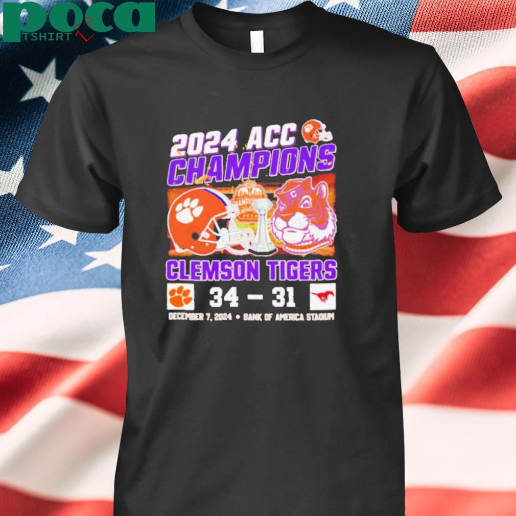 2024 ACC Champions Clemson Tigers 34 31 SMU Mustangs shirt
