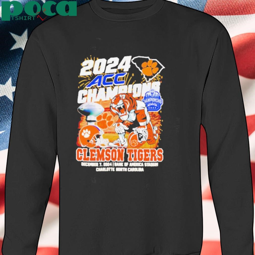 2024 ACC Champions Clemson Tigers football mascot shirt