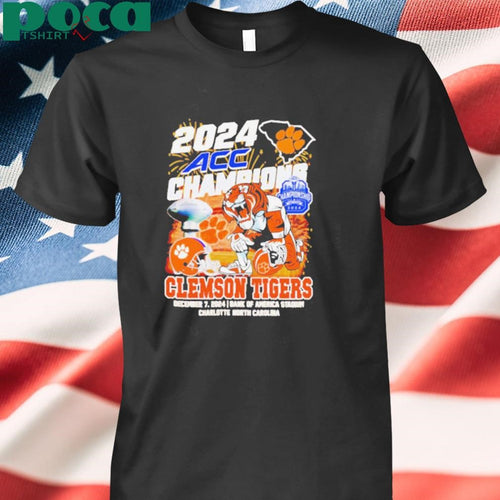 2024 ACC Champions Clemson Tigers football mascot shirt