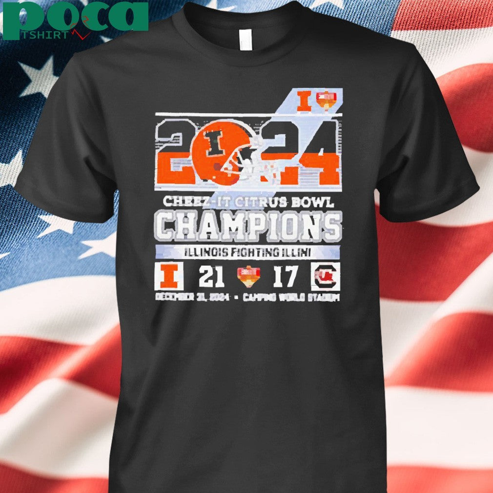 2024 Cheez it Citrus Bowl Champions Illinois Fighting Illini score Shirt