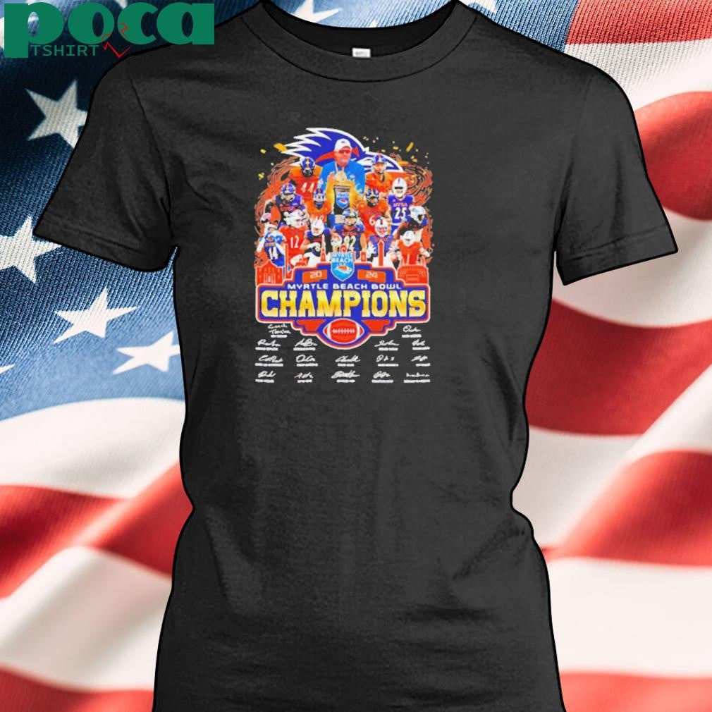 2024 Myrtle Beach Bowl Champions UTSA Roadrunners players signatures shirt