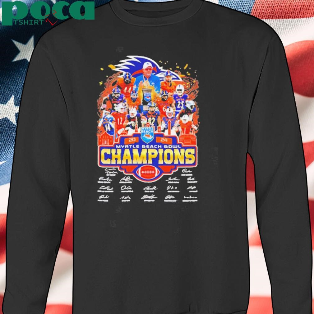 2024 Myrtle Beach Bowl Champions UTSA Roadrunners players signatures shirt