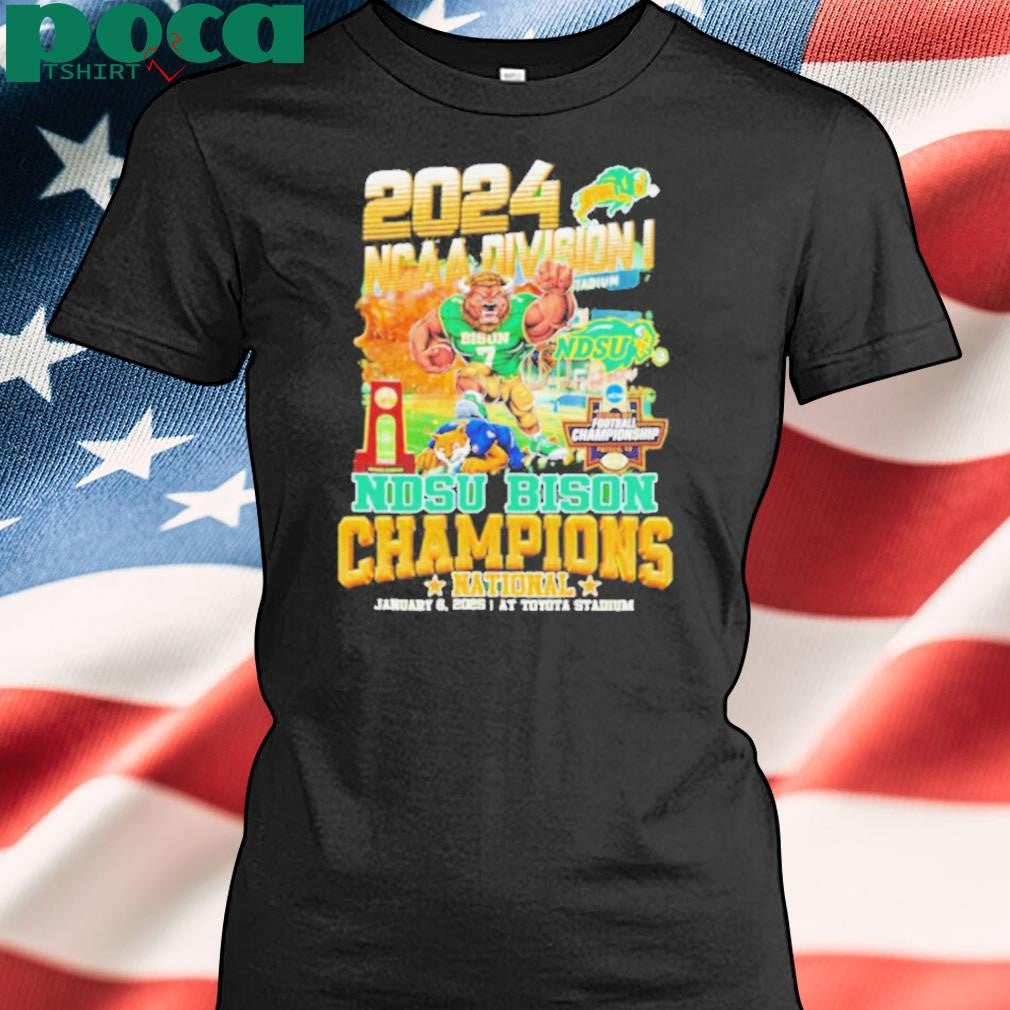 2024 NCAA division 1 NDSU Bison champions mascot shirt