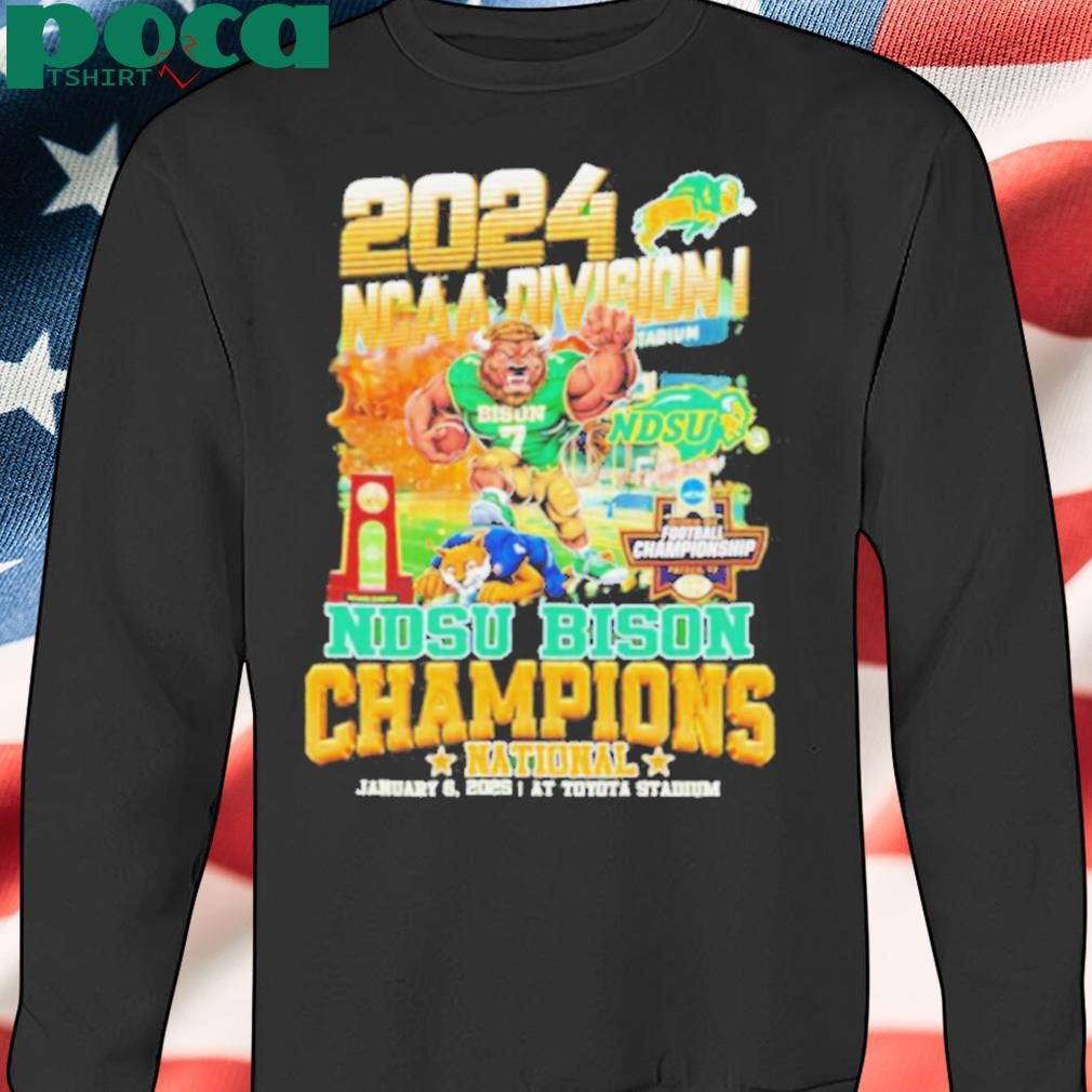2024 NCAA division 1 NDSU Bison champions mascot shirt