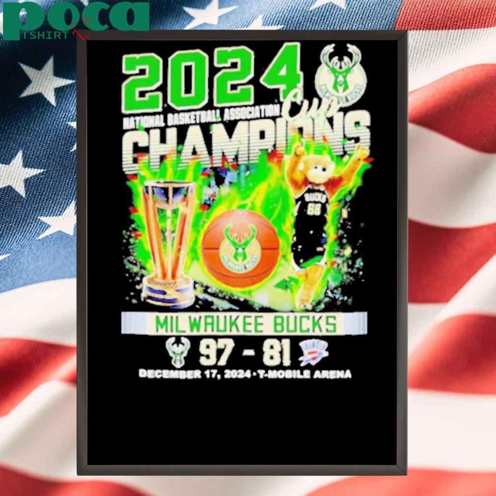 2024 National Basketball Association Cup Champions Milwaukee Bucks mascot shirt