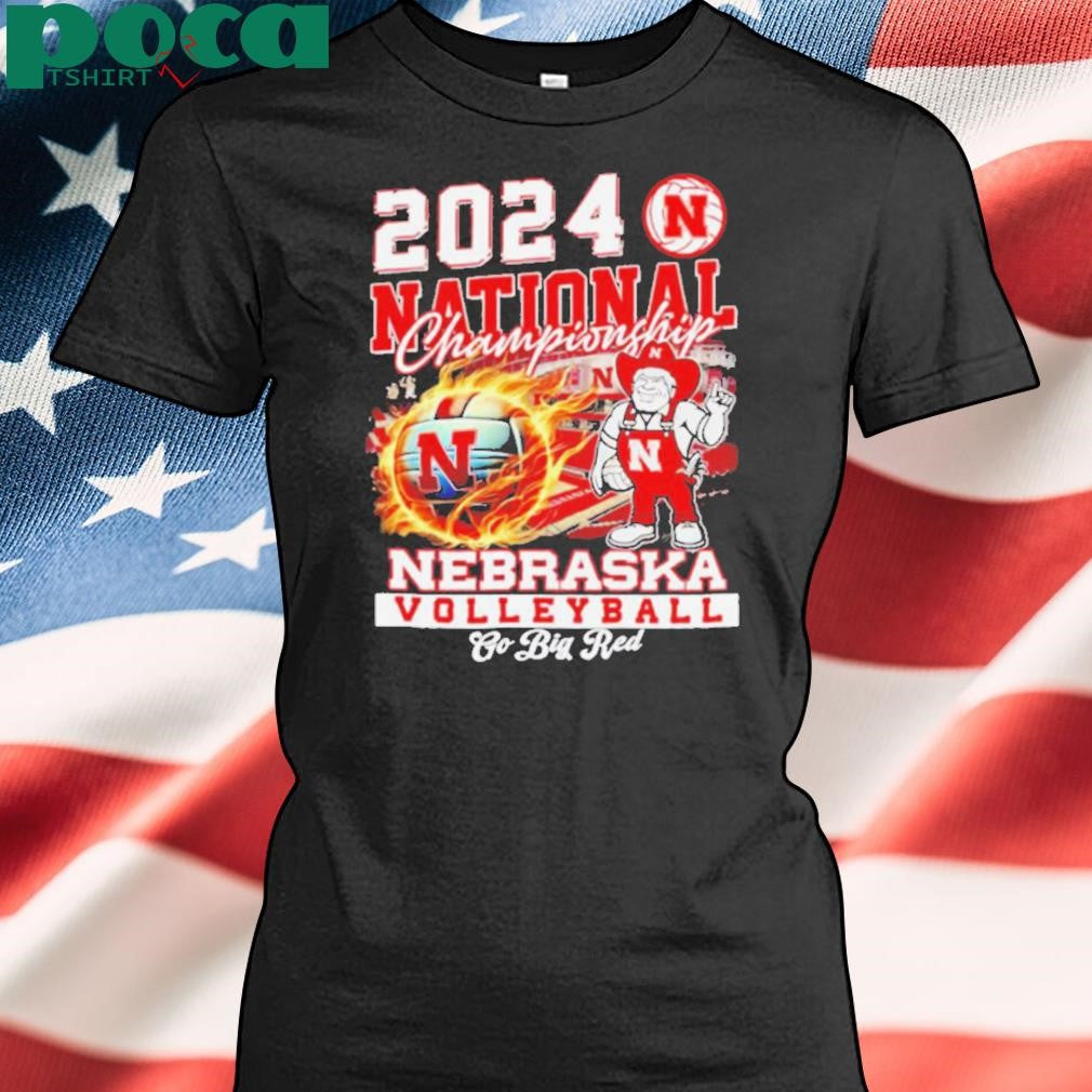 2024 National Championship Nebraska Volleyball go big red mascot shirt