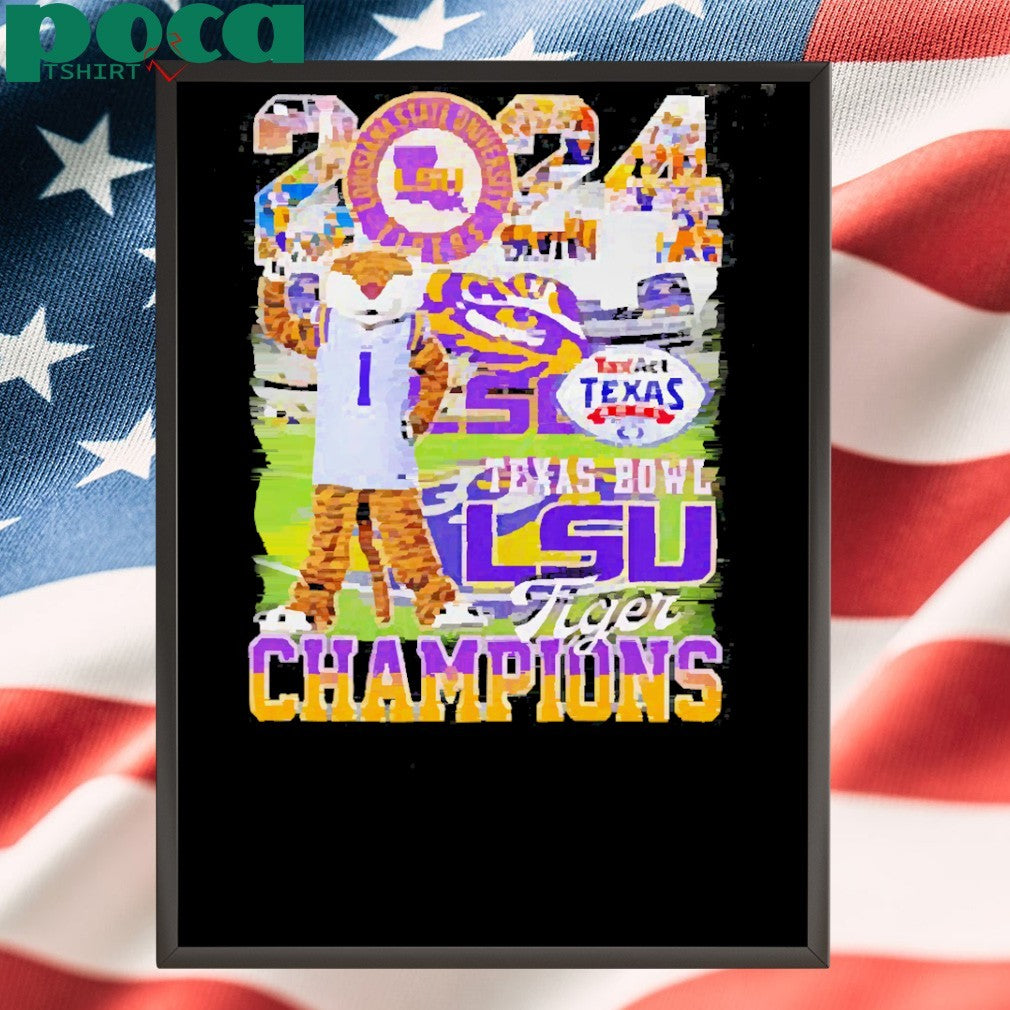 2024 Texas Bowl LSU Tiger Champions mascot shirt