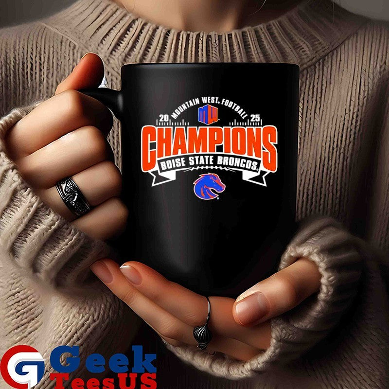 2025 Mountain West Conference Champions Boise State Broncos Locker Room logo shirt