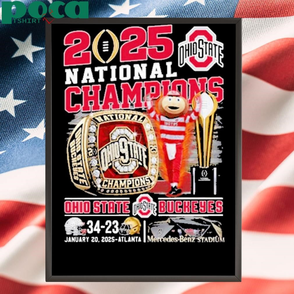 2025 National Champions Ohio State Two Sided Shirt