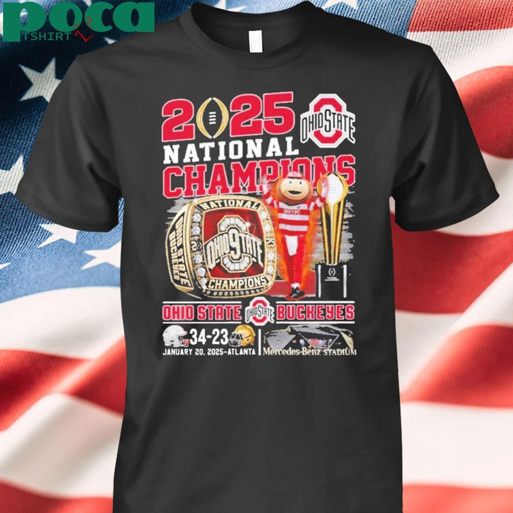 2025 National Champions Ohio State Two Sided Shirt