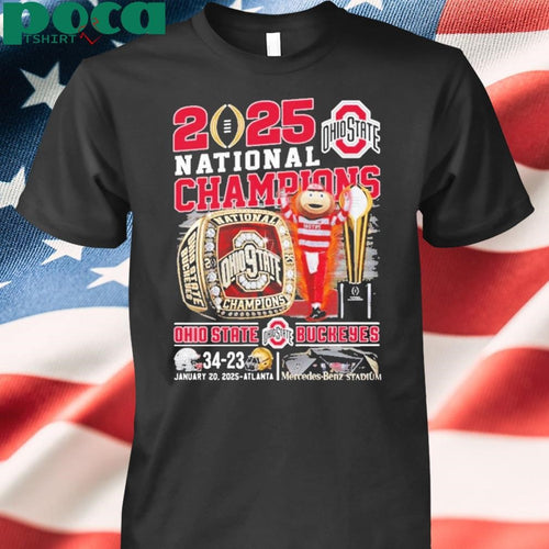 2025 National Champions Ohio State Two Sided Shirt
