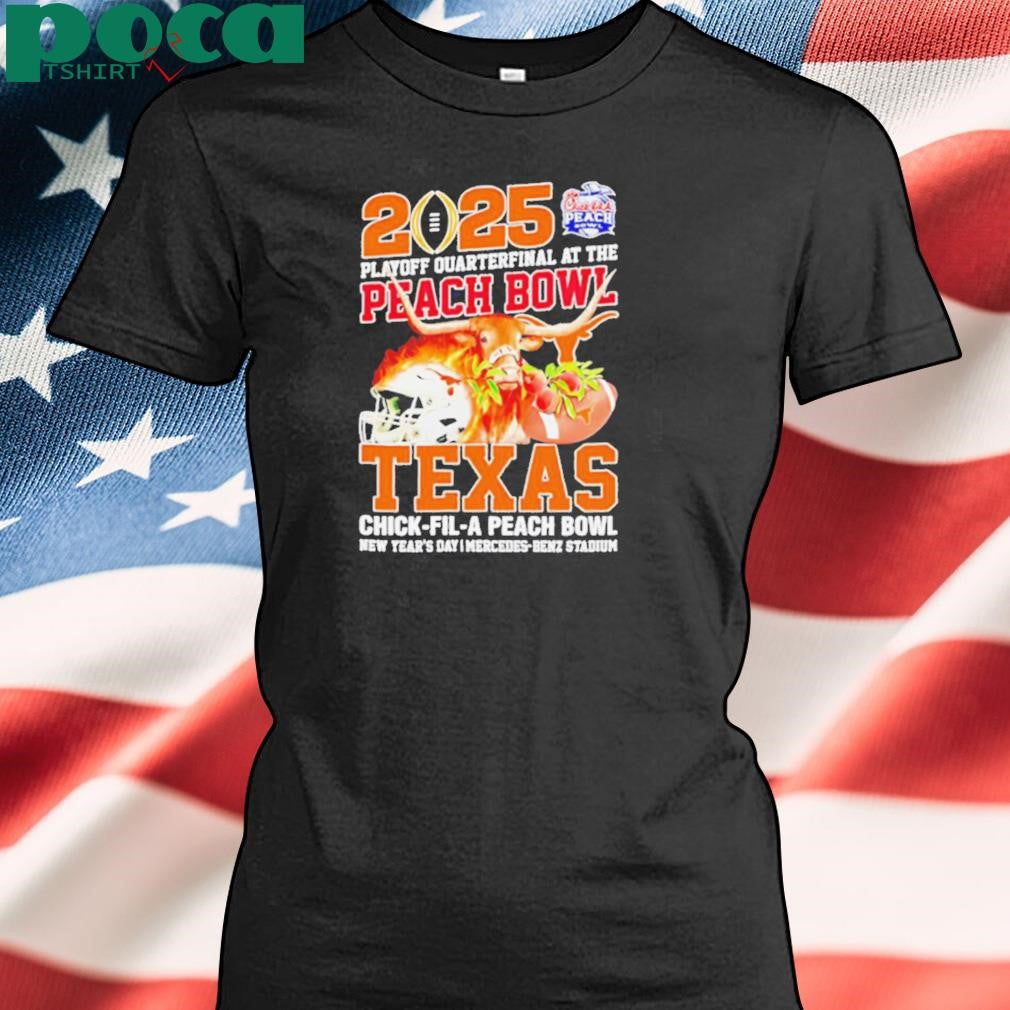 2025 Peach Bowl Texas Longhorns Chick fil a mascot shirt