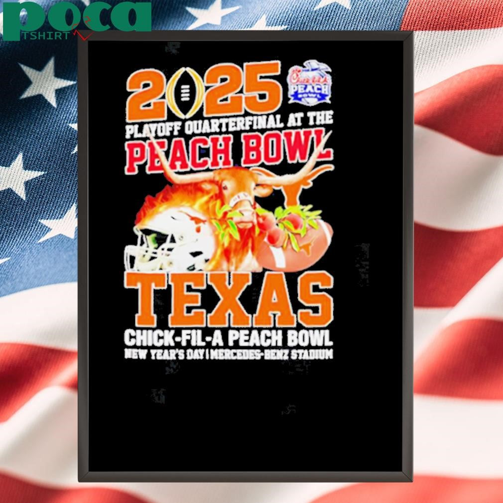 2025 Peach Bowl Texas Longhorns Chick fil a mascot shirt