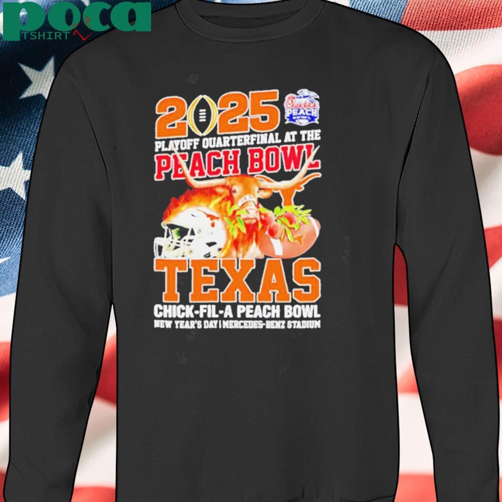 2025 Peach Bowl Texas Longhorns Chick fil a mascot shirt