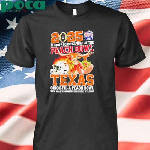 2025 Peach Bowl Texas Longhorns Chick fil a mascot shirt