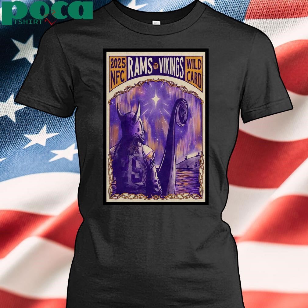 2025 Rams vs Vikings Wild Card 2025 Looking Poster T-Shirt