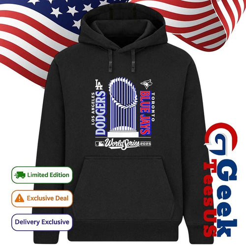 2025 World Series matchup Toronto Blue Jays vs Los Angeles Dodgers baseball trophy shirt