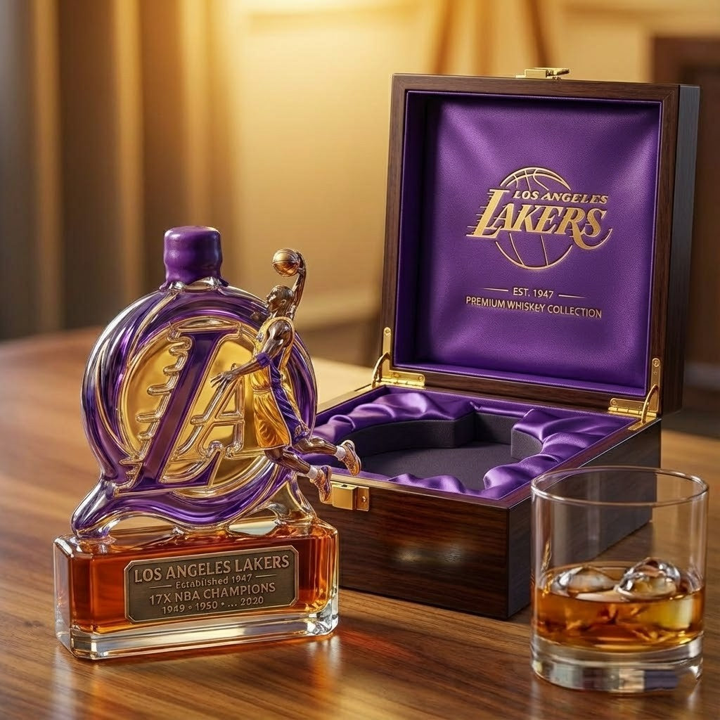 Los Angeles Lakers Whiskey Bottle – NBA 3D Dunking Player Tribute Decanter