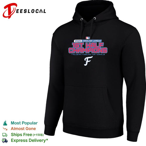 2026 Carolina League 1st Half Champions Fredericksburg Nationals logo shirt