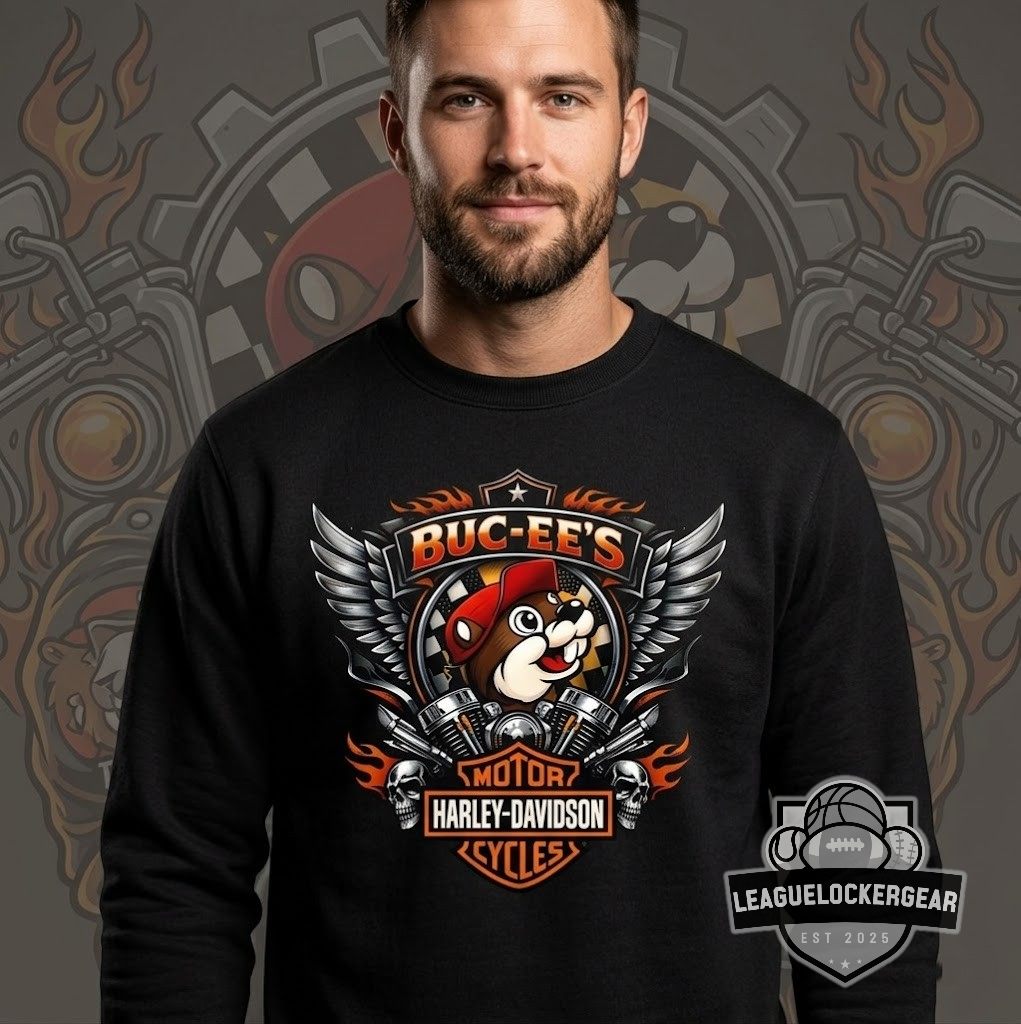 Buc-ee’s Harley-Davidson Turning Gas Into Noise Biker Sweatshirt