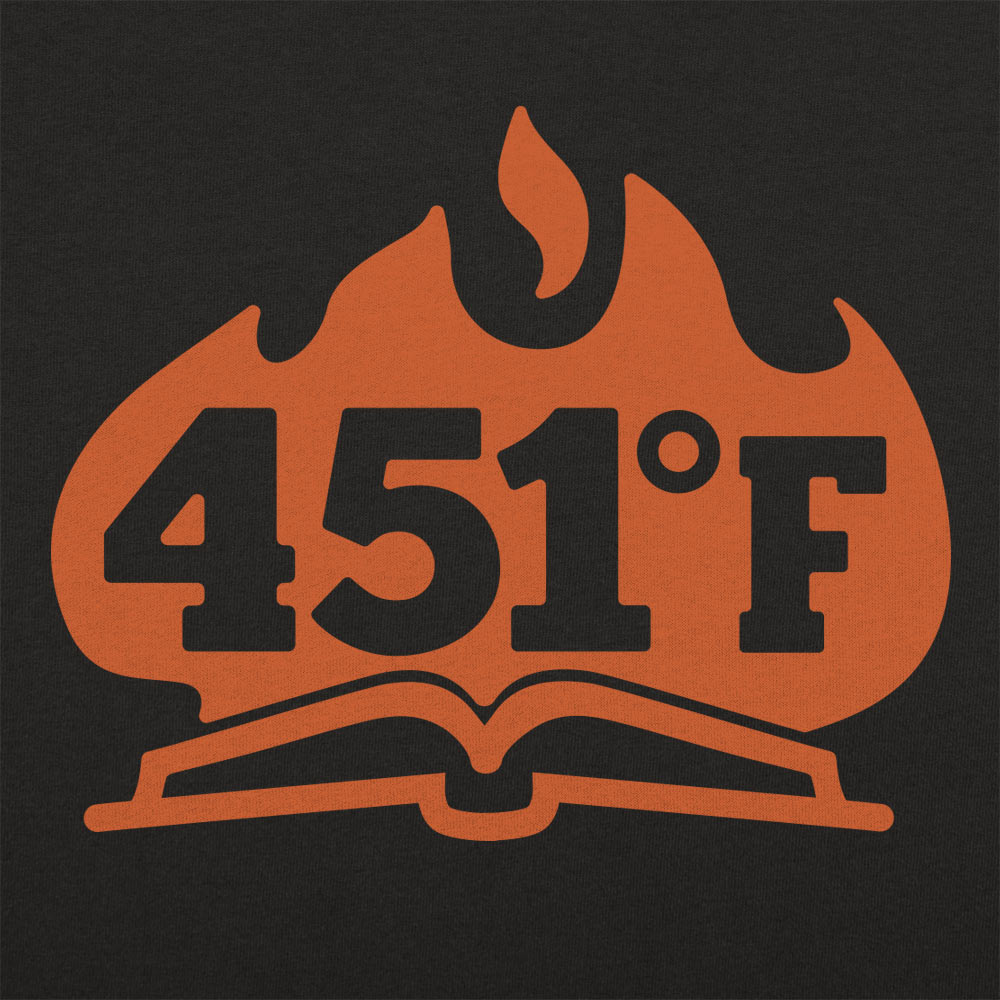 451 Fahrenheit Burning Book in Flames