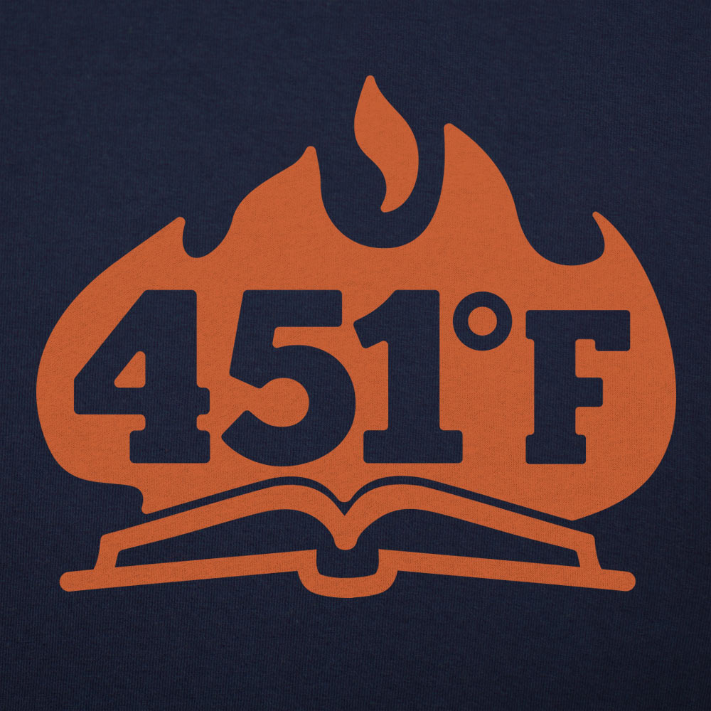 451 Fahrenheit Burning Book in Flames