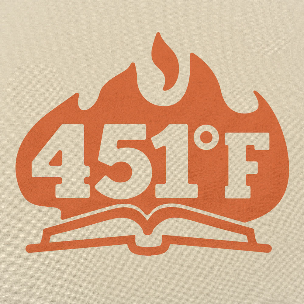 451 Fahrenheit Burning Book in Flames