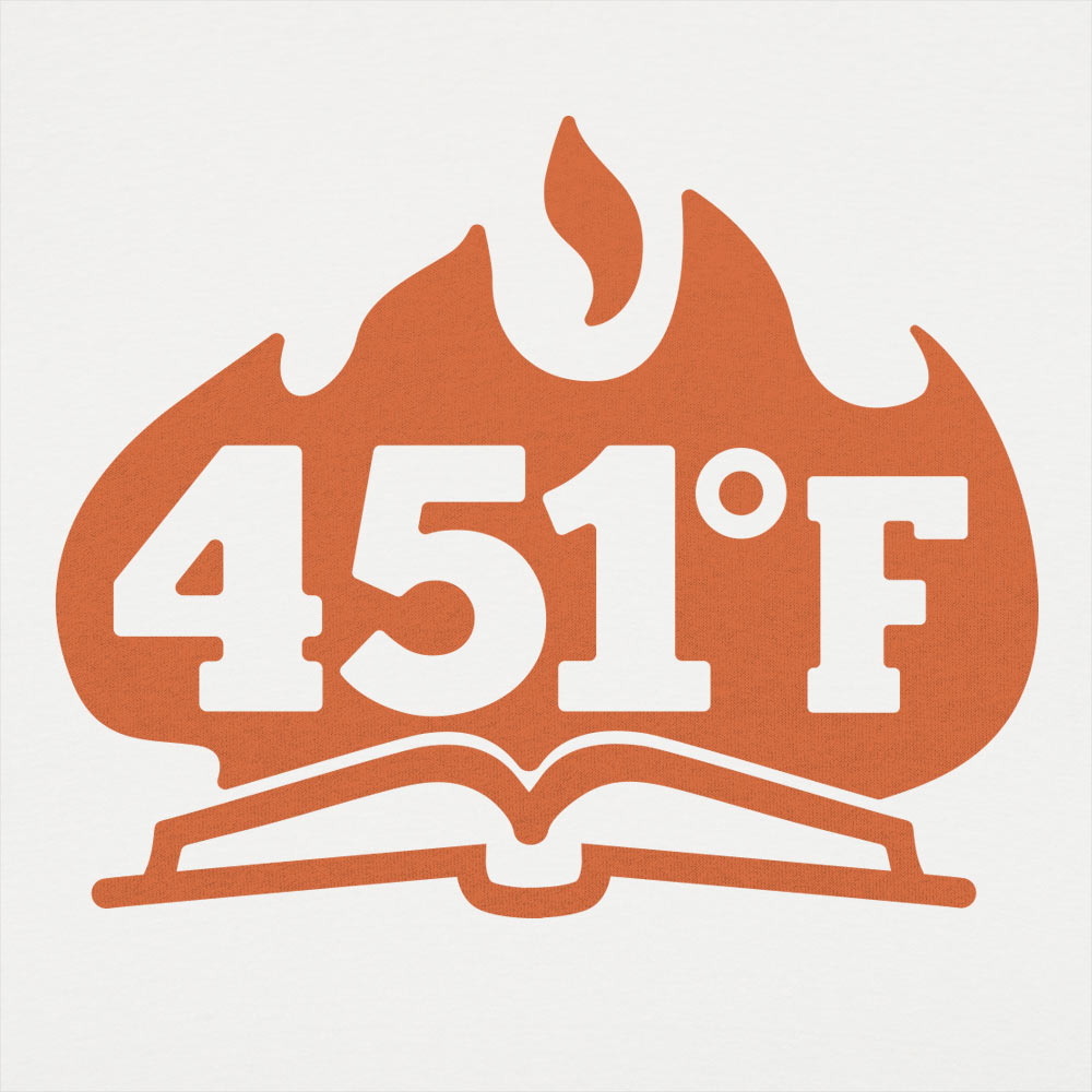 451 Fahrenheit Burning Book in Flames