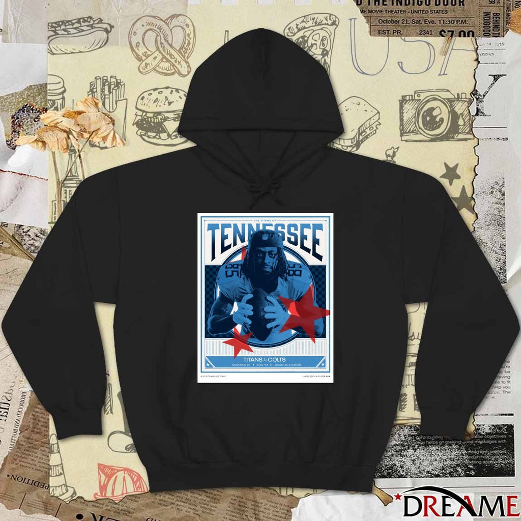 The Titans Of Tennessee Titans At Colts October 26 2025 Lucas Oil Stadium Poster t-shirt