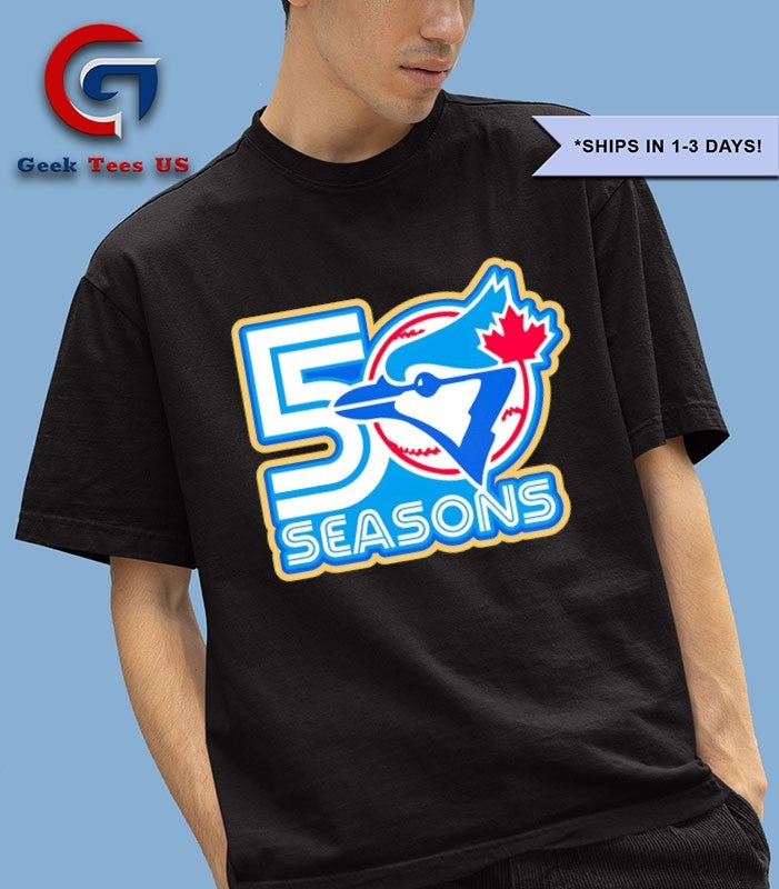 50th Season Toronto Blue Jays MLB logo T-shirt