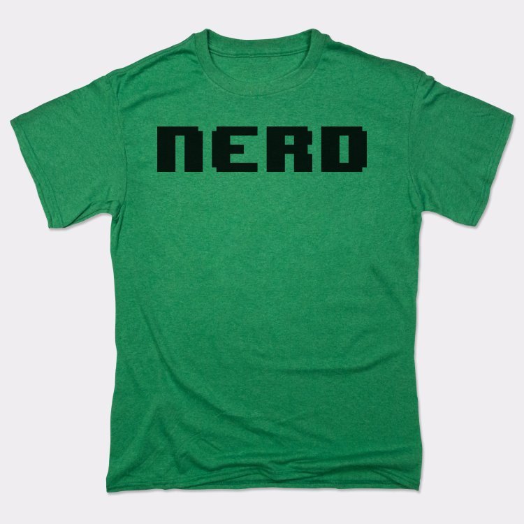 Nerd in Retro Pixel 8Bit Font