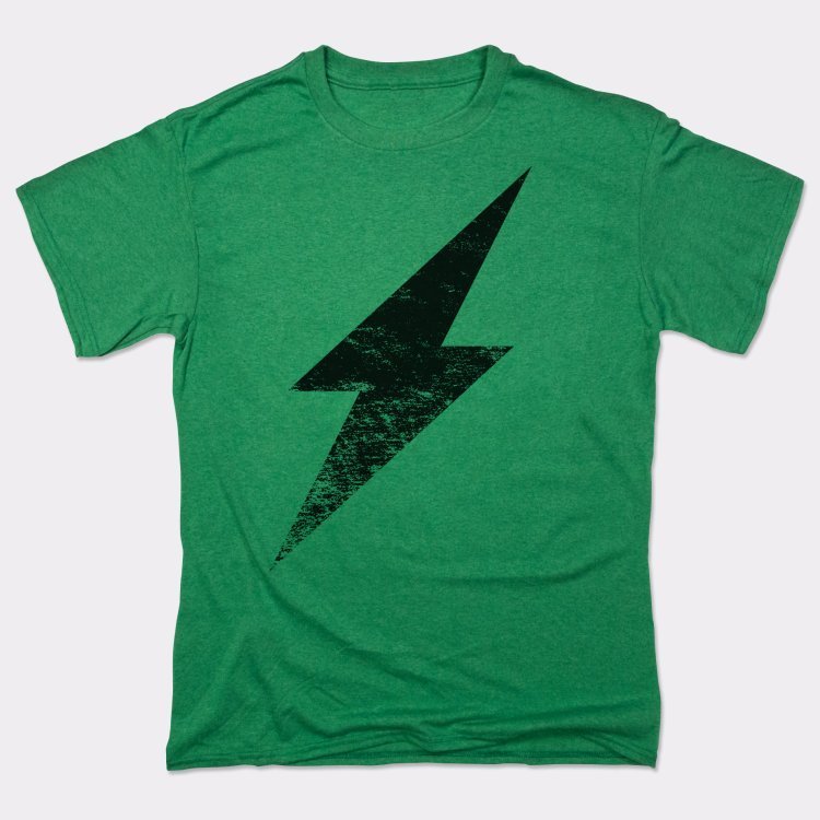 Vintage Lightning Bolt Distressed Retro Graphic