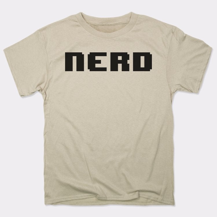 Nerd in Retro Pixel 8Bit Font