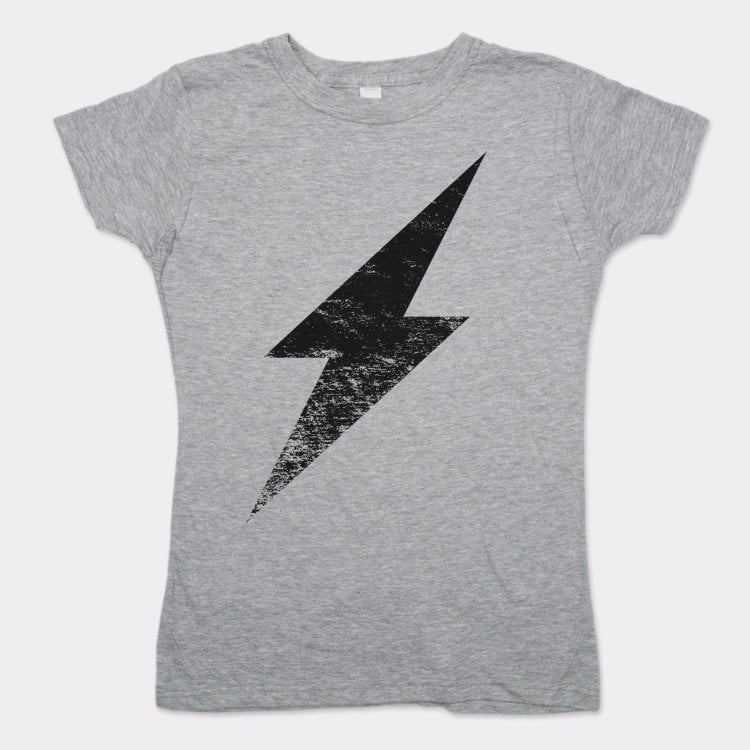 Vintage Lightning Bolt Distressed Retro Graphic