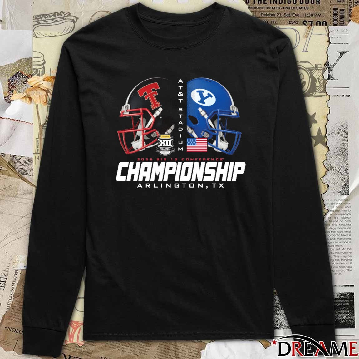 Texas Tech Red Raiders Vs BYU Cougars 2025 Big 12 Conference Championship Arlington TX t-shirt