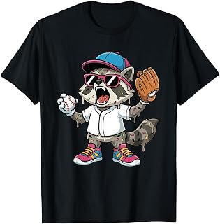 Trash Panda Raccoon Baseball Drip Mascot Unisex T-shirt, Sweatshirt, Hoodie (1)