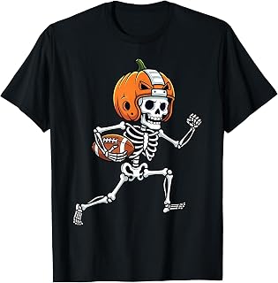 Skeleton American Football Player Spooky Sports Unisex T-shirt, Sweatshirt, Hoodie (1)