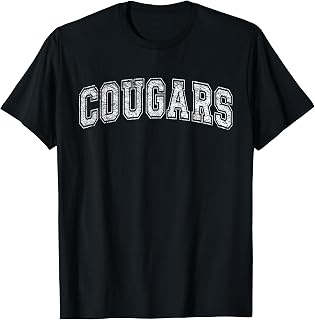 Cougars School Sports Team Spirit Vintage Distressed Unisex T-shirt, Sweatshirt, Hoodie (1)