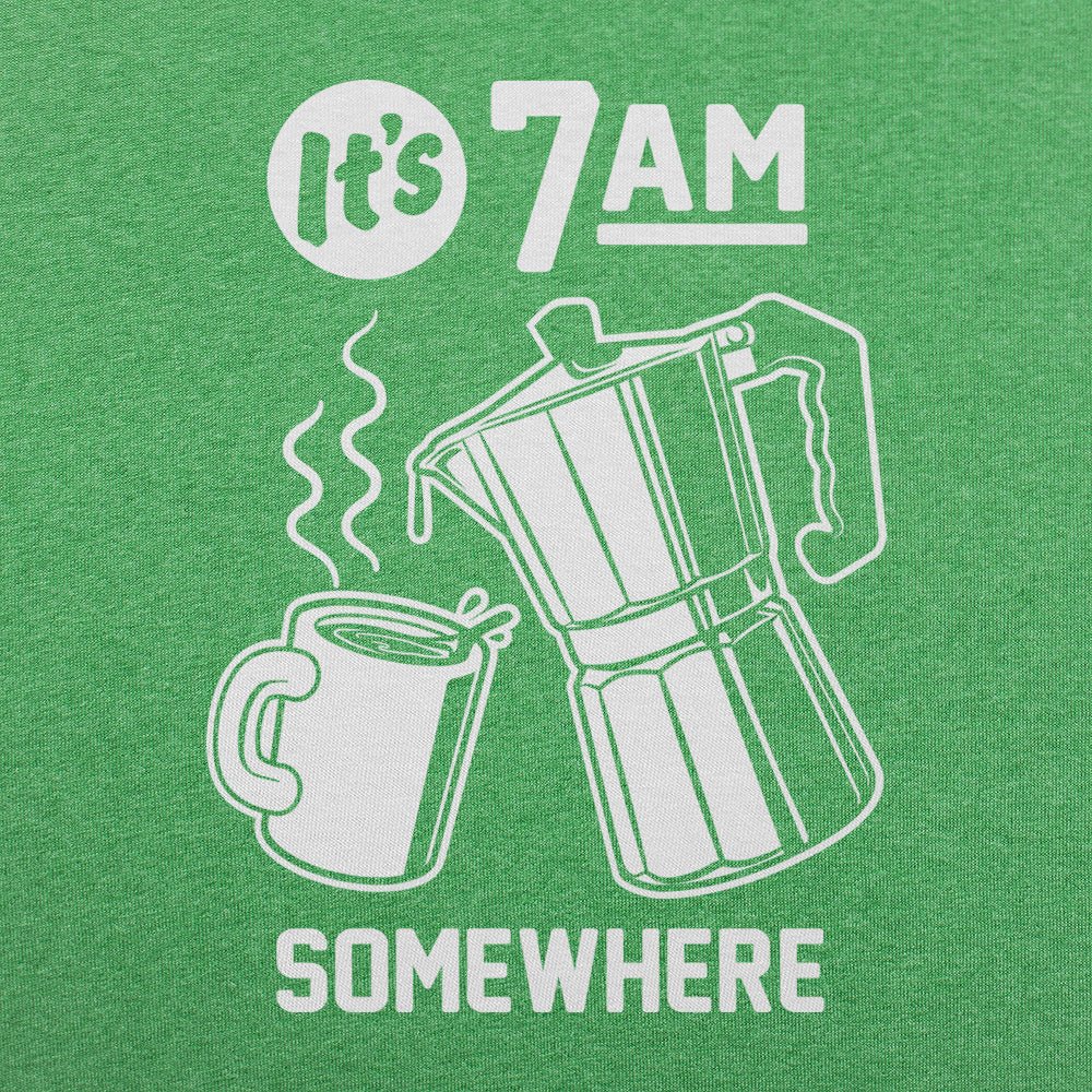 It's 7AM Somewhere Coffee Pot Pun