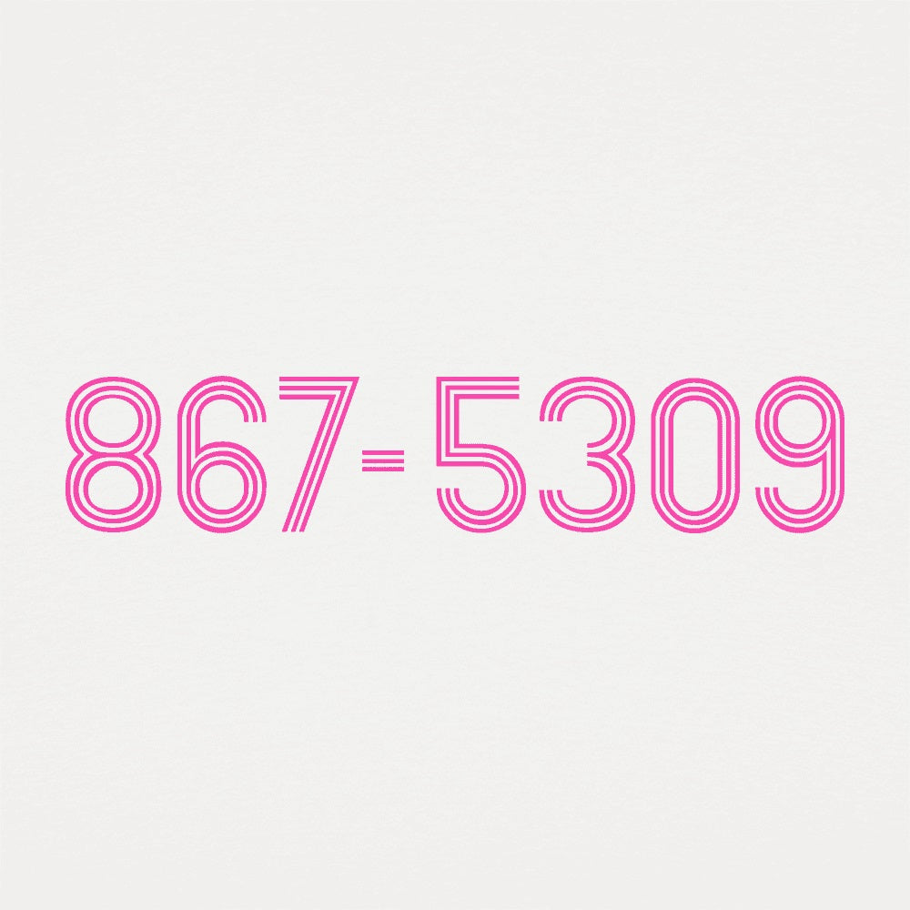 867-5309 Jenny's Retro Neon Phone Number