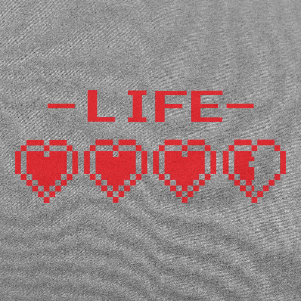 8-Bit Life Hearts Video Game Health Bar