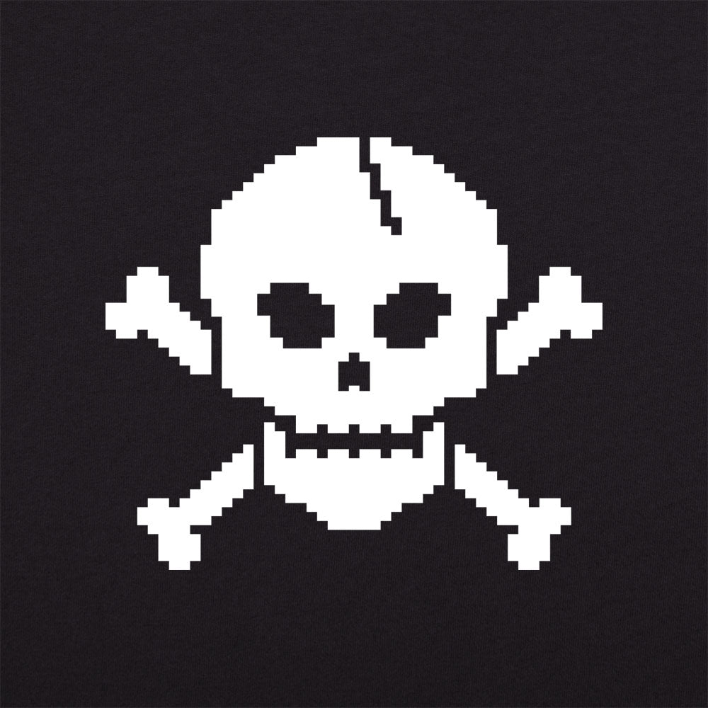 8-Bit Skull and Crossbones Pixel Art
