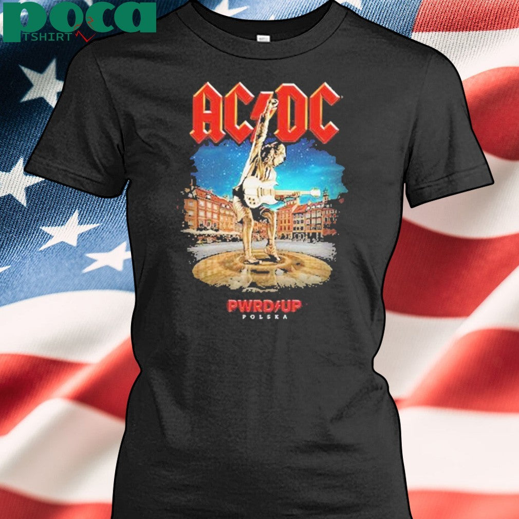 AC DC PWR UP World Tour 2025 Venue Tee In Warsaw At PGE Narodowy On July 4 Merchandise Two Sided Unisex T-Shirt