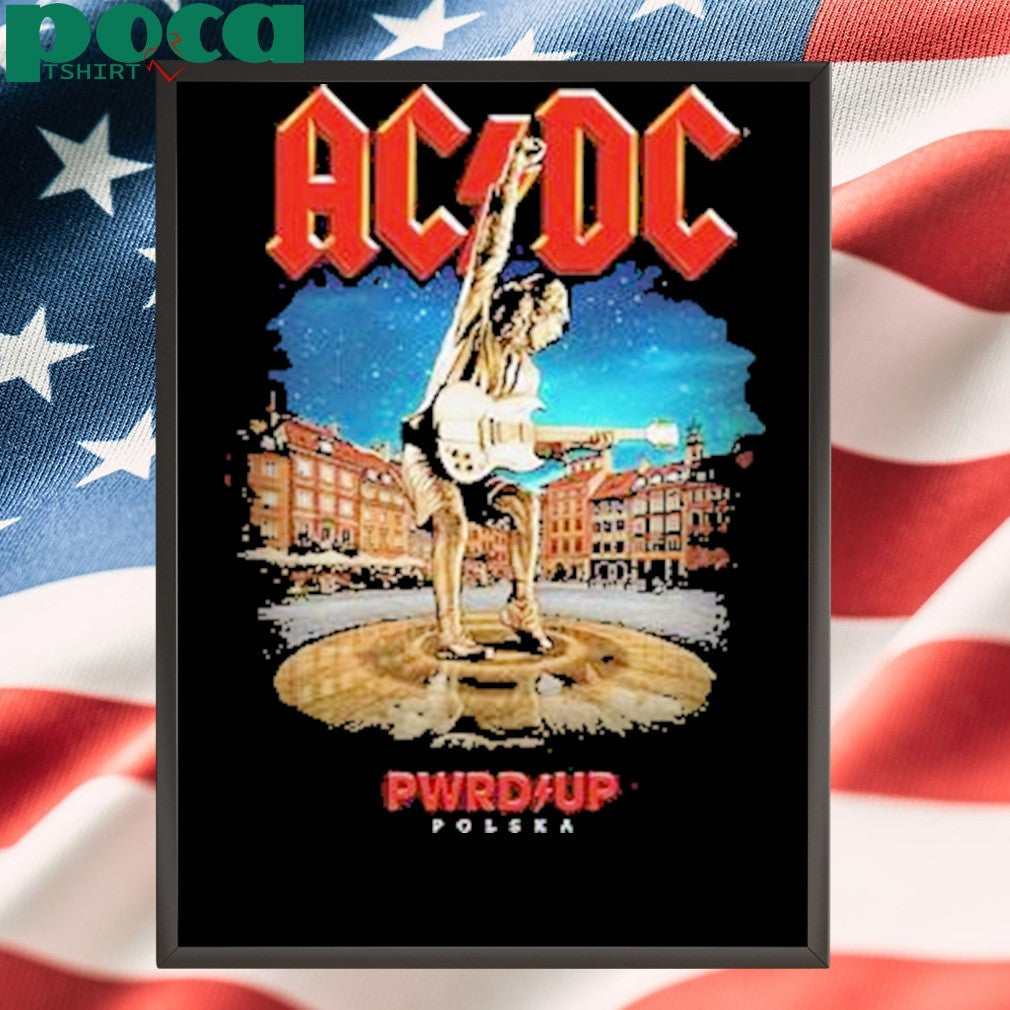 AC DC PWR UP World Tour 2025 Venue Tee In Warsaw At PGE Narodowy On July 4 Merchandise Two Sided Unisex T-Shirt