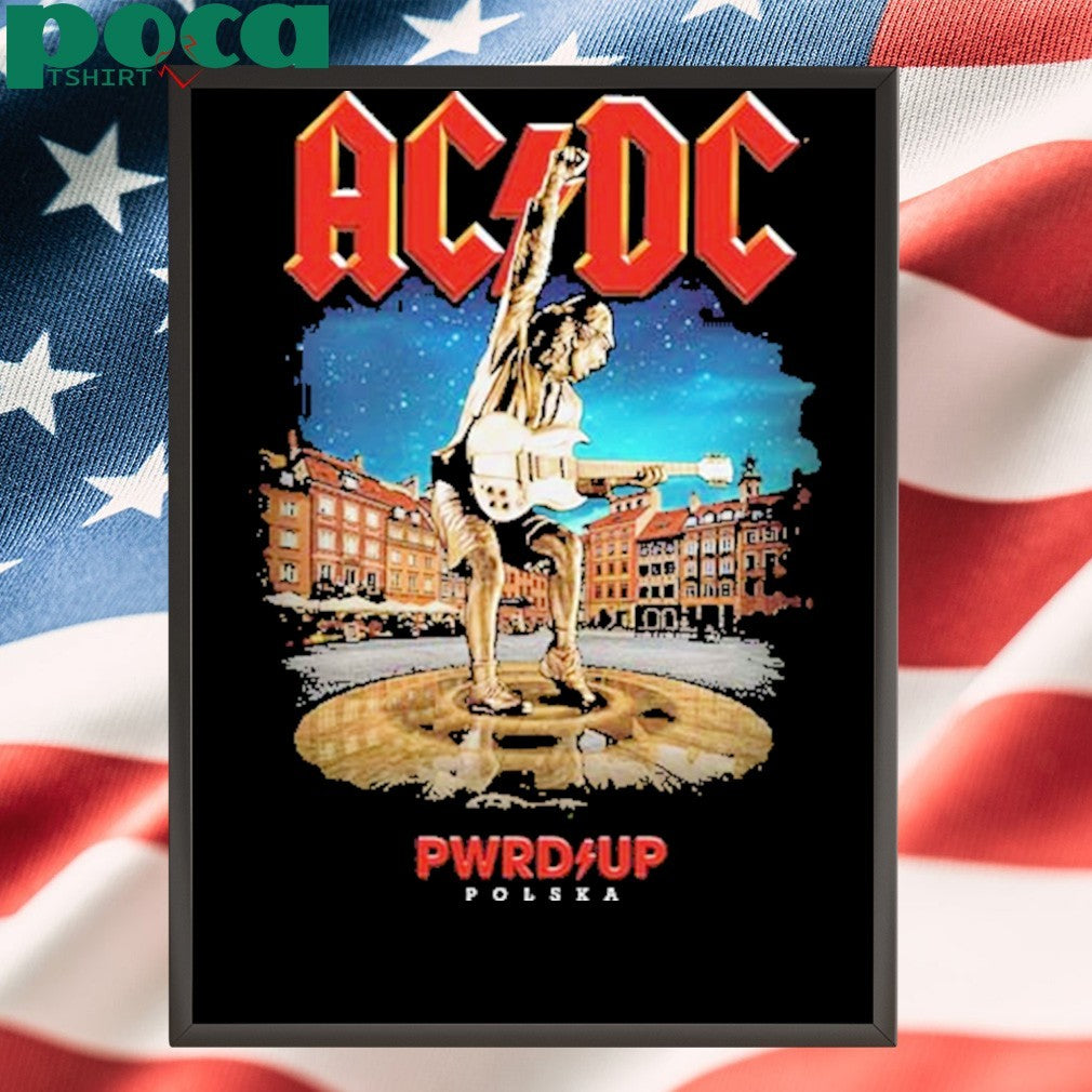 AC DC Warsaw PWR UP Tour Two Sided Unisex 2025 T-Shirt