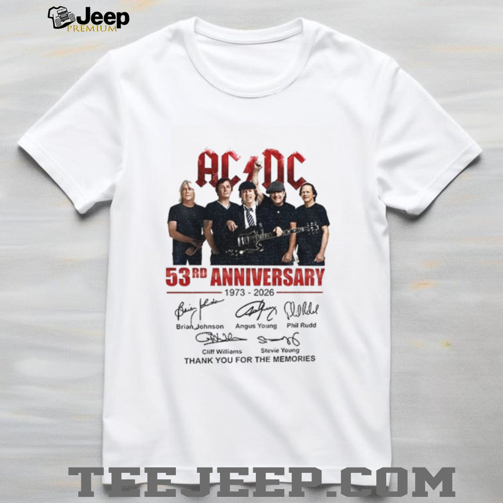 ACDC 53 Years 1973 2026 Rock Band Signature shirt