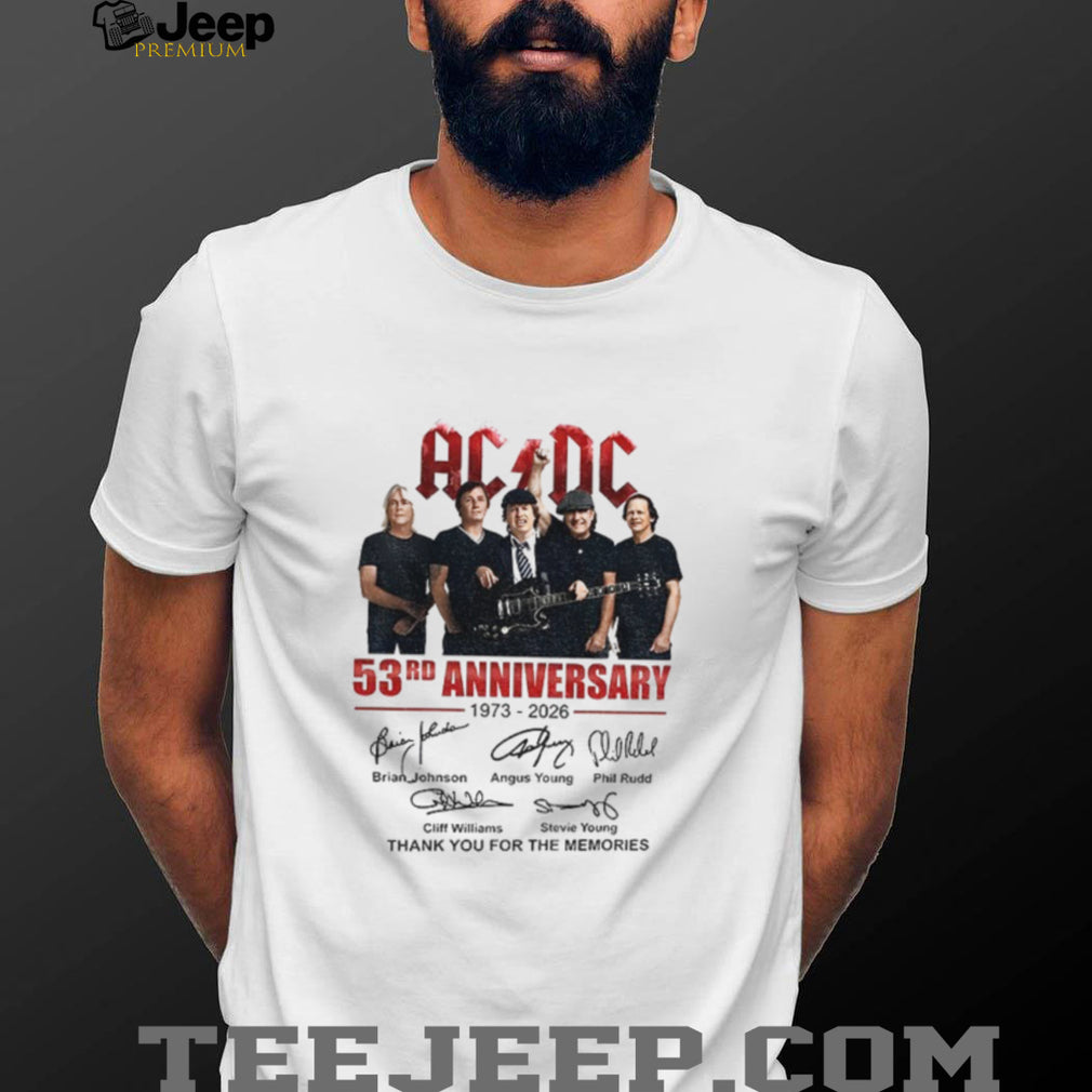 ACDC 53 Years 1973 2026 Rock Band Signature shirt