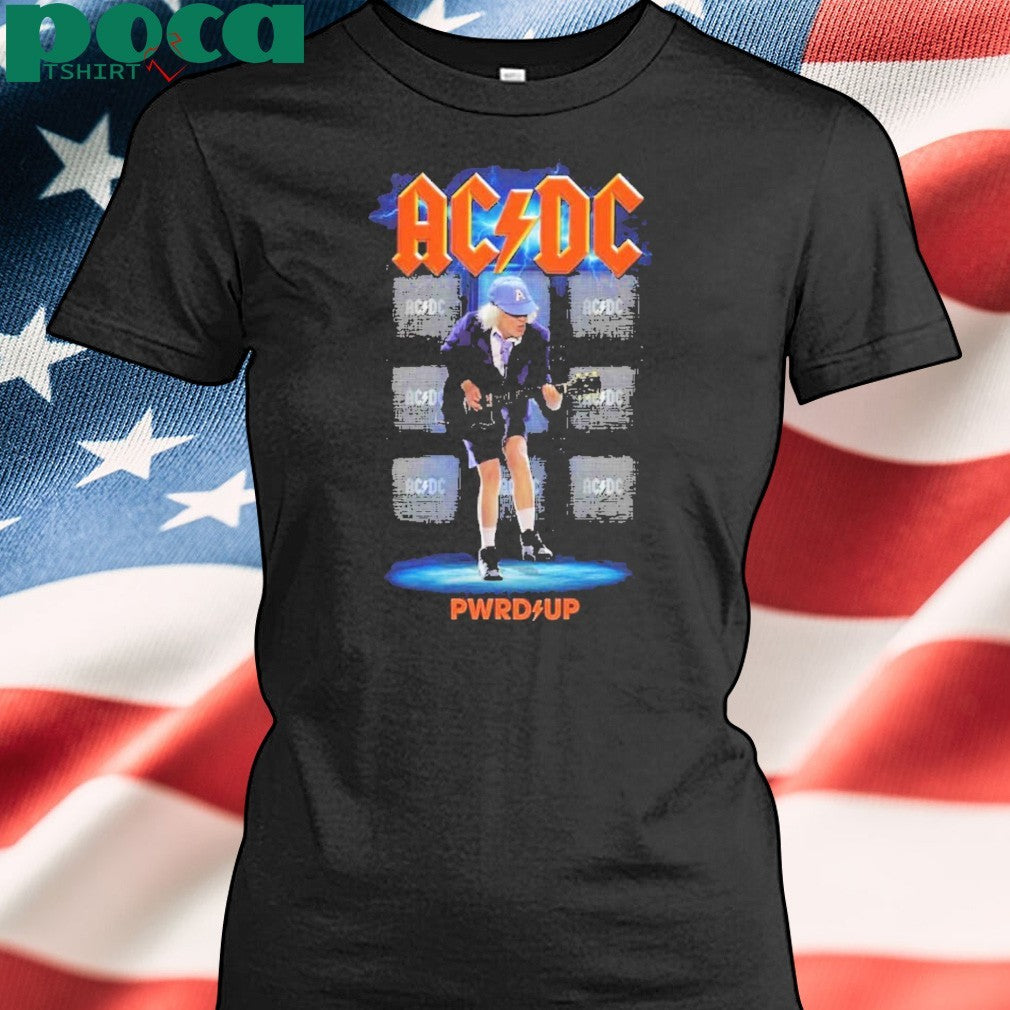 ACDC Angus Amps PWR UP Europe Tour 2025 Cities List Two Sided Print Unisex T-Shirt